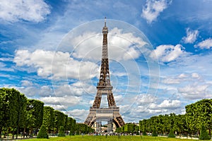 Eiffel Tower in Paris in a summer day, France