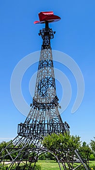 Eiffel Tower in Paris Texas With Cowboy Hat