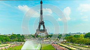 The Eiffel Tower in Paris, time-lapse