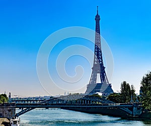 Eiffel tower and railway bridge