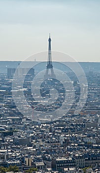 the Eiffel Tower from the Sacre Coeur de Paris