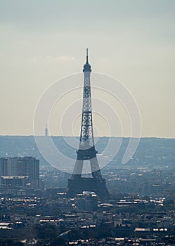 the Eiffel Tower from the Sacre Coeur de Paris