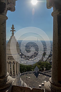 the Eiffel Tower from the Sacre Coeur de Paris