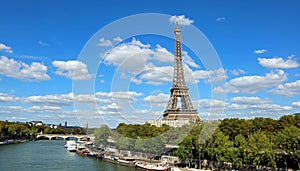 Eiffel Tower and the Seine River in Paris