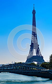 Eiffel Tower and the Seine River in Paris, France