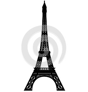 Eiffel tower silhouette vector