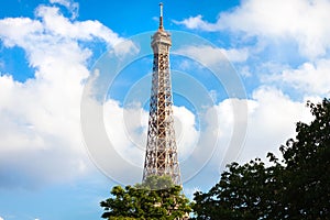 Eiffel Tower in a sunny day in Paris