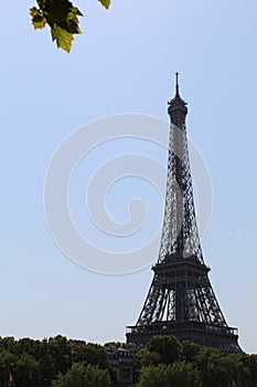 Eiffel tower in a sunny day photo