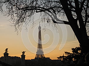 Eiffel Tower at Sunset