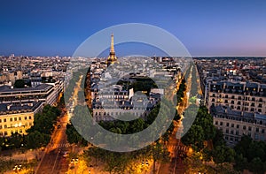 The Eiffel Tower Towering Over the City of Paris