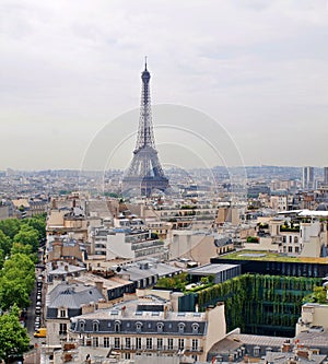 Eiffel tower view from Arc triumph