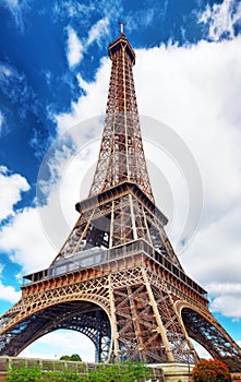 Eiffel Tower -view from the Champs de Mars.Paris,France