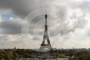 Eiffel Tower viewed from Trocadero in October