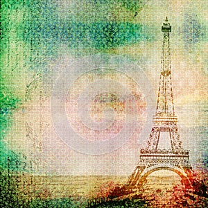 Eiffel Tower vintage background
