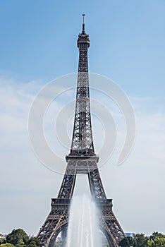 The Eiffel Tower , a wrought-iron lattice tower on the Champ de Mars in Paris, France, named after the engineer Gustave