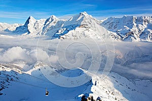 Eiger, Monch and Jungfrau, Swiss Alps