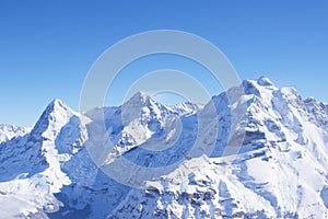 Eiger, Monch And Jungfrau in Winter photo