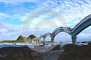 Sanxiantai`s eight-arch bridge, near Chenggong, on Taiwan`s East Coast National Scenic Area photo