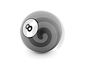 Eight Ball on a plain white background