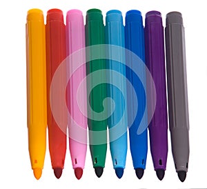 Eight different soft-tip pen