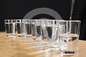 Eight glasses of water a day - ocho vasos de agua photo