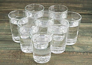 Eight glasses of water a day - ocho vasos de agua photo