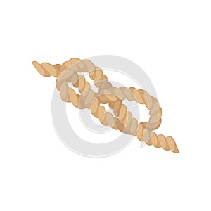 Eight knot, jute string rope vector Illustration