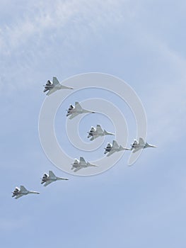 Eight multi-purpose heavy Su-30