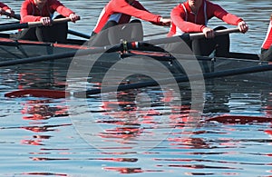 Eight Oar Sweep Boat Team