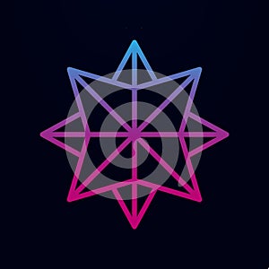 Eight-pointed star nolan icon. Simple thin line, outline vector of web icons for ui and ux, website or mobile application