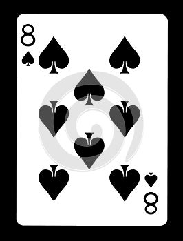 Eight of spades playing card,