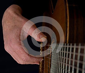 Eight-string guitar player photo