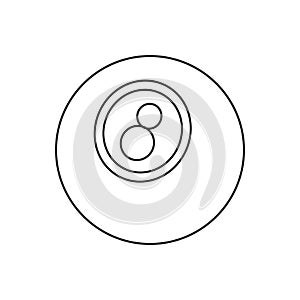 Eightball line icon