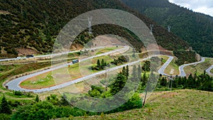 Eighteen Bends of Tianlu on National Highway 318