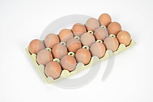 Eighteen eggs in a carton