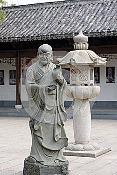 Eighteen venerable stone carving-Large statue