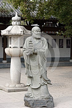 Eighteen venerable stone carving-Large statue