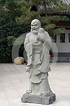 Eighteen venerable stone carving-Large statue