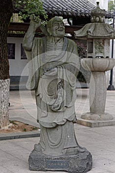 Eighteen venerable stone carving-Large statue