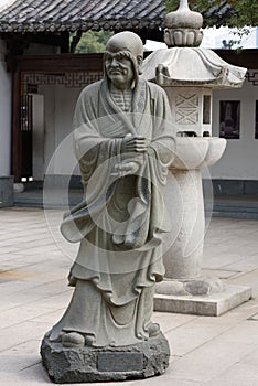 Eighteen venerable stone carving-Large statue