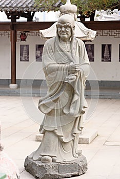 Eighteen venerable stone carving-Large statue