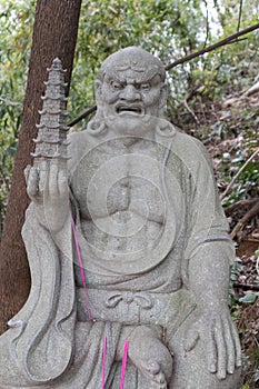 Eighteen venerable stone carving-Large statue