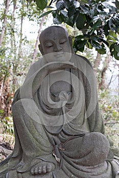 Eighteen venerable stone carving-Large statue