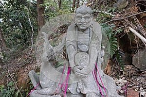 Eighteen venerable stone carving-Large statue