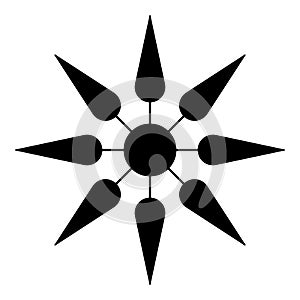 Eight-pointed star, crop circle pattern