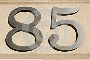 Eighty Five number photo