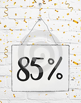 Eighty five 85 % percent off black friday sale 85% discount gold photo