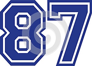 Eighty-seven college number 87