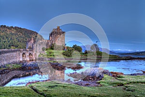 Eilan Donan Castle at sunset