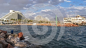 Eilat Lagoon and Hotel Zone in Israel